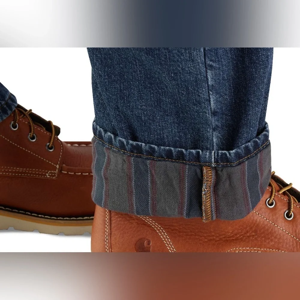 Carhartt Relaxed Fit Flannel-lined 5 Pocket Jeans